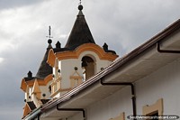 Steeples and bell towers of San Jose Church in Popayan, built second half of the 17th century. Colombia, South America.