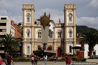 Cathedral in Sogamoso (Catedral de San Martin de Tours) at Plaza de la Villa. Colombia, South America.