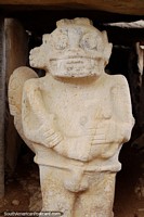Mitad figura de piedra, mitad roboto, Alto de los Idolos, Isnos. Colombia, Sudamerica.