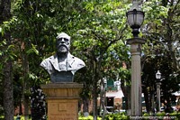 Aquileo Parra Gomez (1825-1900), busto, nascido em Barichara, presidente da Colômbia 1876-1878. Colômbia, América do Sul.