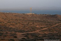 Big water tower and the bay around Cabo de la Vela.