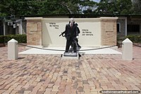 Monument paying homage to all the men who served in the Marine Corp with the shadow representing the glory and sacrifice, Covenas.