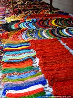 Otavalo is a jewelry lovers paradise, colorful beads and necklaces. Ecuador, South America.