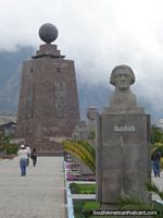 Ecuador Photo - Jorge Juan V Santacilia statue at Mitad del Mundo.