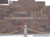 Ecuador Photo - Latitud 0 0 0, Declinacion Magnetica 6 38 E, Mitad del Mundo.