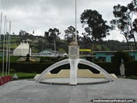 Monument at the military base in Tulcan. Ecuador, South America.