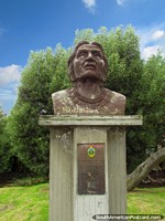 Dolores Cacuango statue in Cayambe. Ecuador, South America.