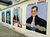 Mural of Gonzales Suarez in Cayambe, (1844-1917), priest and politician.