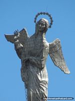 Larger version of La Virgen de Quito monument on Panecillo hill.