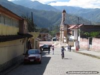 Riding into Vilcabamba town center.