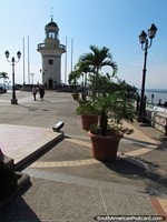 Plaza at the very top of Santa Ana hill, Guayaquil. Ecuador, South America.