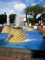 Dalek fountain at Plaza Pilsener in Guayaquil. Ecuador, South America.