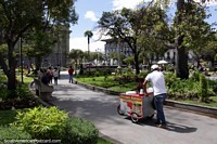 Larger version of Parque Sucre, the nicest park in central Riobamba.