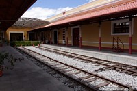 A estação de trem em Riobamba central. Equador, América do Sul.