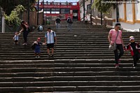 Escalinata Francisco Sojos Jaramillo (1904-1956), stairs in Cuenca named after a Doctor. Ecuador, South America.