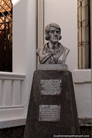 Isabel Yanez, bust in Machachi, has a school in her name. Ecuador, South America.