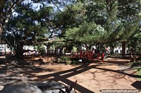 Paraguay Photo - Bridge under trees, a nice place to explore at the Plaza de Armas in Encarnacion.