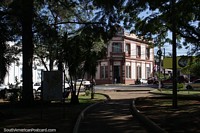 Larger version of Bank building on the corner of the plaza in Villarrica.