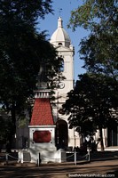 Cathedral Church of the Holy Spirit (1897) at Freedom Plaza in Villarrica. Paraguay, South America.