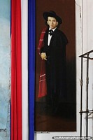 Pintura en el museo de Manuel Ortiz Guerrero en su sala dedicada en Villarrica. Paraguay, Sudamerica.