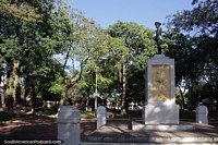 Plaza Mariscal Jose Felix Estigarribia in San Juan Bautista, war hero and president.