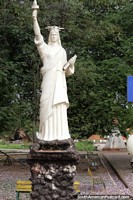 Liberty statue in a plaza in Loreto, north of Concepcion.