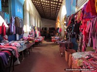 Clothes for sale at the Paraguari markets. Paraguay, South America.