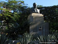 Park and Plaza Juan E. O'Leary with monument in Asuncion. Paraguay, South America.