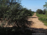 There is something magical about a long dirt road. Paraguay, South America.