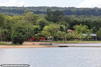 A beautiful area beside Lake Ypacarai with lawns and bush-land, San Bernardino. Paraguay, South America.
