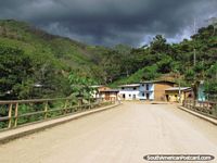 Peru Photo - Bridge crossing and small village on the way to San Ignacio.