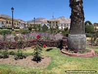 The amazing Plaza de Armas and park in Huamachuco. Peru, South America.