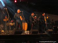 Oscar Quesada and Los Titanes from Colombia play in Huamachuco. Peru, South America.