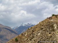 A glimpse of snow-capped mountains near Caraz.