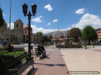 Praça Constitucion em Huancayo. Peru, América do Sul.