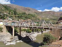 The 2nd bridge across the river in Izcuchaca. Peru, South America.