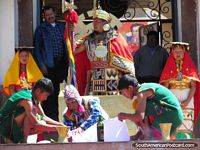 Ceremonia de los incas en Cusco. Per, Sudamerica.