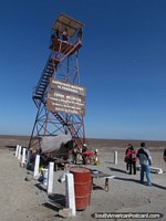 The mirador tower 26kms north of Nazca for viewing the Nazca Lines. Peru, South America.