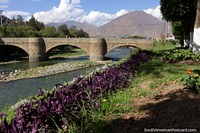 Built between 1879 and 1884, the Calicanto bridge is an icon of Huanuco. Peru, South America.