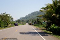 Larger version of Road in good condition through the forest and jungle to Tocache from Tingo Maria.