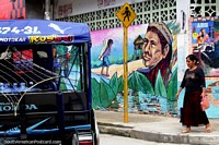 Peru Photo - Mural of an indigenous man in Belen, a neighborhood in Iquitos.