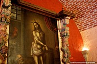 Imagem de Jesus visto na mansão do fundador de Arequipa. Peru, América do Sul.