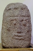 Pucara Anthropomorphic Head, early horizon granite rock 200BC, Carlos Dreyer Museum, Puno. Peru, South America.