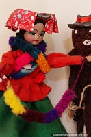 Female dancer in traditional clothing, a dancer from the mountains, doll at the Carlos Dreyer Museum, Puno. Peru, South America.