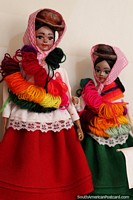 Huifala - Wifala women dressed in colorful wool with hats and scarves, figures on display at the Carlos Dreyer Museum, Puno.