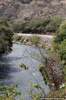 The road follows the Utcubamba River between Chachapoyas and Kuelap.