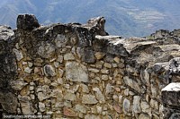 Stone wall with a lot of texture and detail, Kuelap, Chachapoyas. Peru, South America.