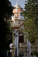 Antique building with dome, arches and balconies in Chiclayo.
