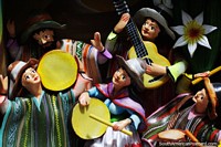 Music and celebration, crafts for sale at the arts and crafts center in Ayacucho. Peru, South America.