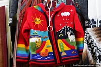 Peru Photo - Woolen jersey with animals for children, nice clothing at the crafts center in Ayacucho.
